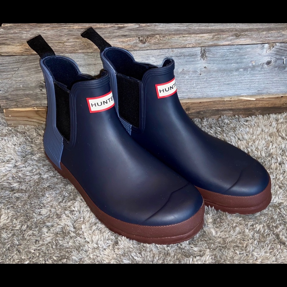 Hunter Chelsea Ankle Rain Boots EUC